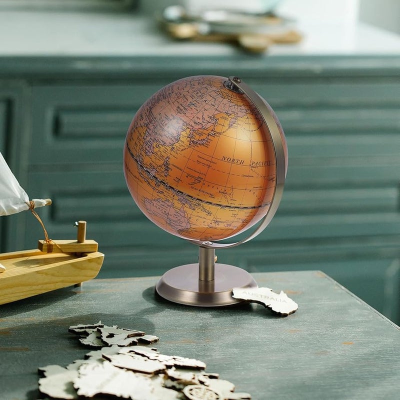 كرة أرضية من الأي بي إس والسبائك مع قاعدة متينة أداة تعليمية لتدريس الجغرافيا على سطح المكتب - Image 3